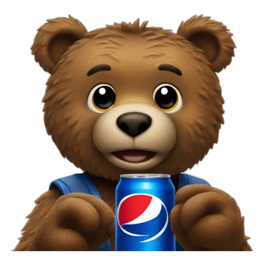 Freddy bear with Pepsi  sticker