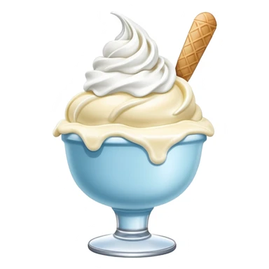 Light blue ice cream sundae sticker