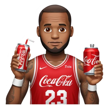 LeBron and coke mixed sticker