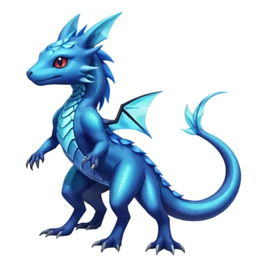 Anthropomorphic Shiny Iridescent Colorful Dark Shiny Exotic Salandit-Aurorus-Glaceon-Fakémon-hybrid-creature (full body)  sticker