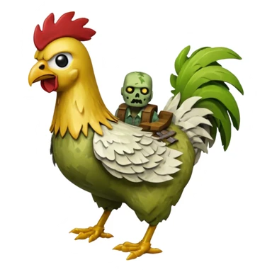 Minecraft Chicken jockey sticker