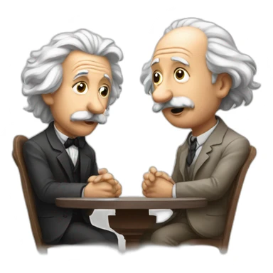 Newton argue with Einstein sticker