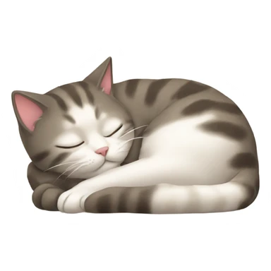 cat sleeping forever sticker