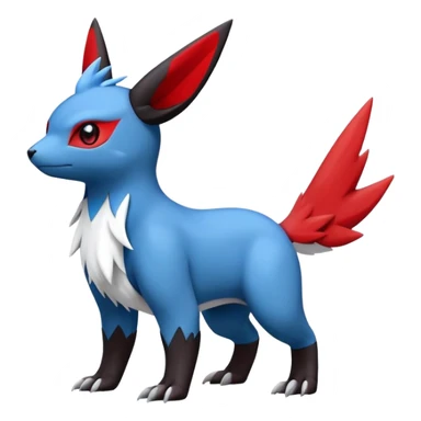  Cute Guilmon-Latias-Umbreon-Fakémon-hybrid-creature (full body)  sticker