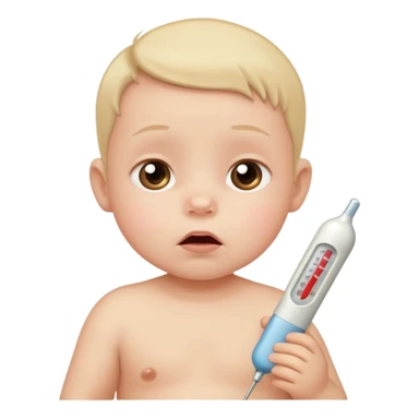 termometro em bebe com febre sticker