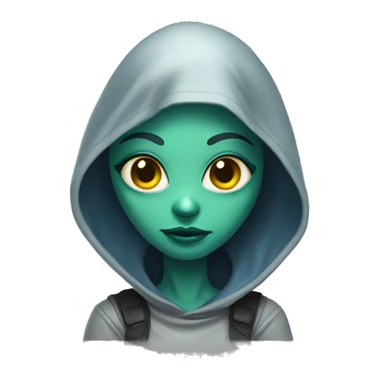 Alien girl sticker