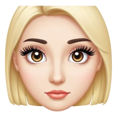 pretty face with big eyelashes sticker