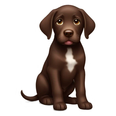 Chocolate lab puppy sticker