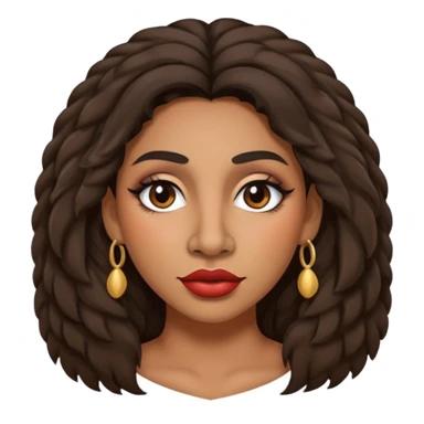 thick butt Latina baddie with a hairy face and a large nose sticker