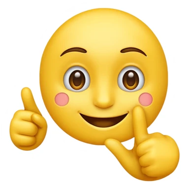 Yellow emoji pointing to its head like "smart thinking" sticker