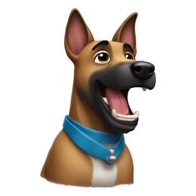 malinois sing and dancing with mic sticker