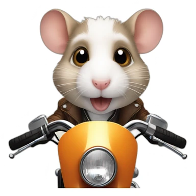 hamster on a harley davidson motorcycle sticker
