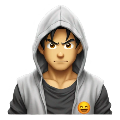 Goku with hoodie  sticker