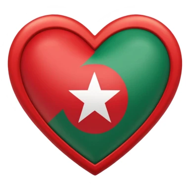 Herz mit Marokkanischen Flagge sticker