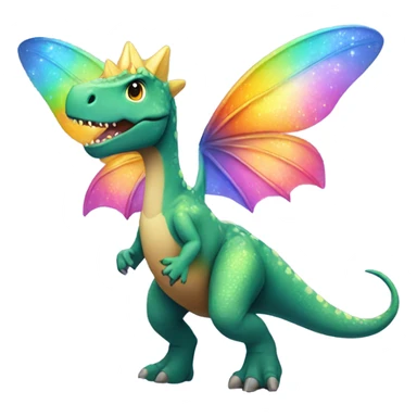dinosaur with fairy wings ￼ sticker