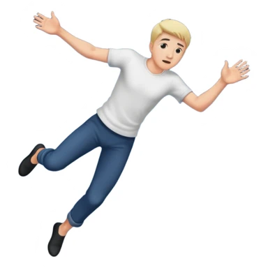 man falling into the void sticker