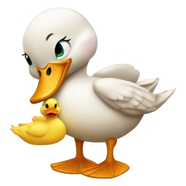 Duck love  kisses  sticker