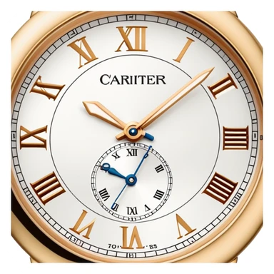 Cartier watch, luxury, high definition, precise details, iOS Apple emoji style sticker