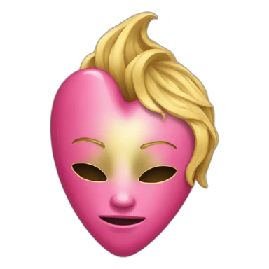 Coeur avec un masque sticker