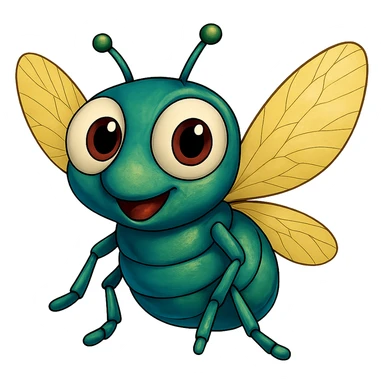 can you make the fly wings more yellowish like on a real fly, trasparent background sticker