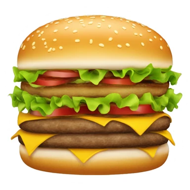 a hamburger sticker