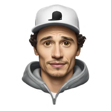 James franco wearing a nike hat sticker