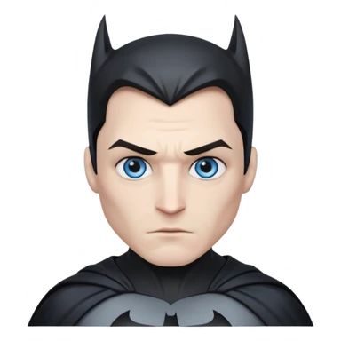 Batman with blue eyes, black and gray outfit sticker