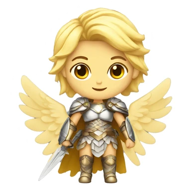 Blond Valkyrie with wings full body sticker