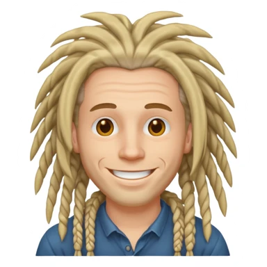 white man with dreadlocks sticker