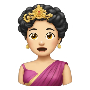 Megawati soekarnoputri shock expression sticker