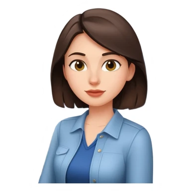 Casual brunette on airplane seat sticker