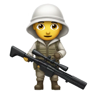 white Sniper sticker