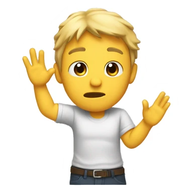 A character trying to convey using hands  sticker