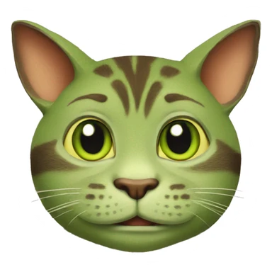 Shrek as a cat sticker