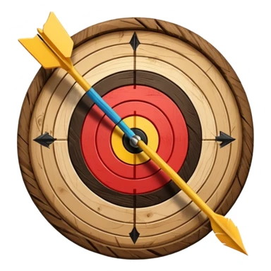 target with dart sticker