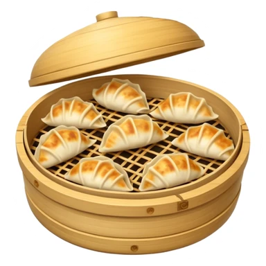 gyoza in bamboo steamer sticker