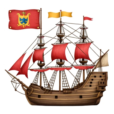 Batavia the Dutch East India Company ship with VOC flag sticker