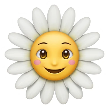 daisy with eyes and smile no face sticker
