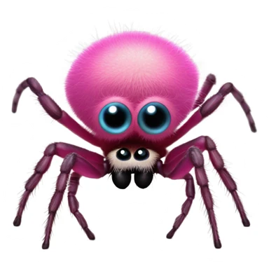 pink fat jumping spider  sticker