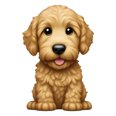 Golden doodle puppy sticker