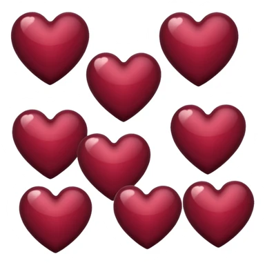 Burgundy heart sticker