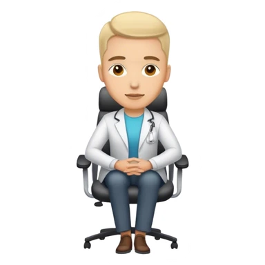 Therapist productivity coach sitting on a chair sticker