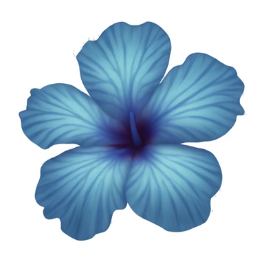 Blue hibiscus flower sticker