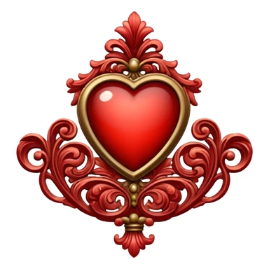 Romantic reddish vintage item sticker
