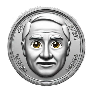 russian ruble coin sticker