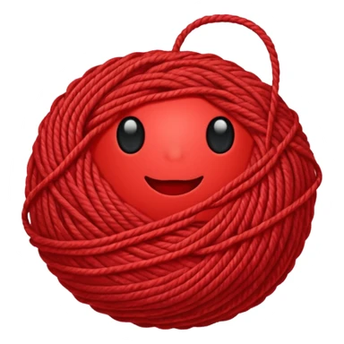 red ball of yarn sticker