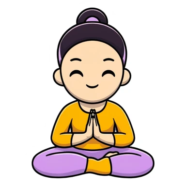 joyful yoga pose meditation wellness sticker