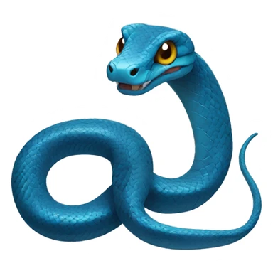 Blue viper snake sticker