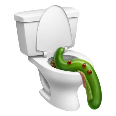 Skibidi Toilet eating a pickle sticker