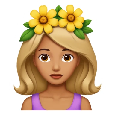 Mujer con flor en el cabello  sticker